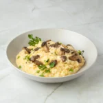 Risotto de queso y setas